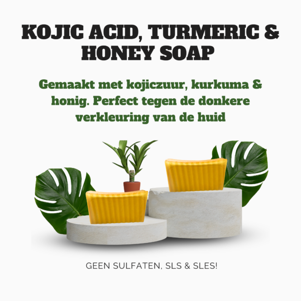 Kojic acid, turmeric & honey soap - Afbeelding 2